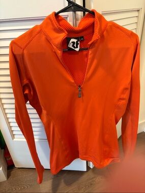 Red fox Bright Orange Quarter-Zip Performance Top